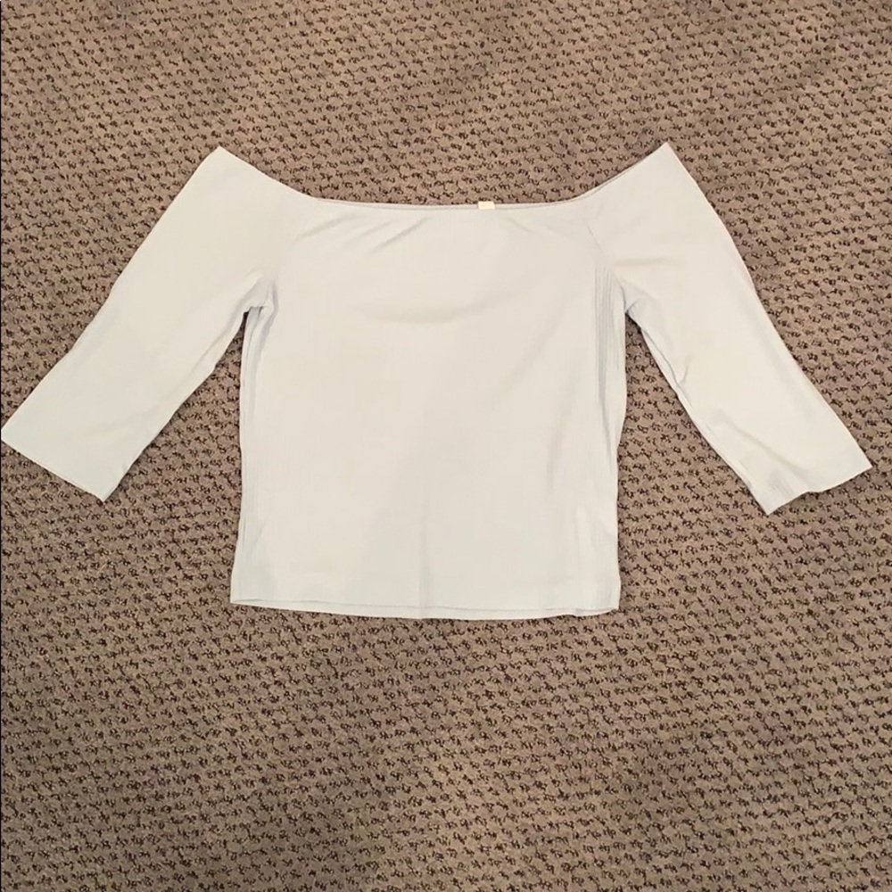 Light blue off the shoulder crop top from Pacsun